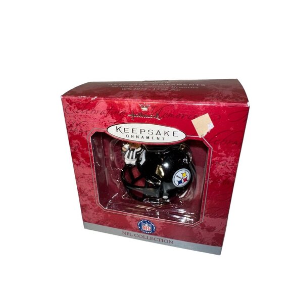 Hallmark Keepsake Ornament NFL Collection Pittsburgh Steelers Helmet Handcrafted - Picture 1 of 5
